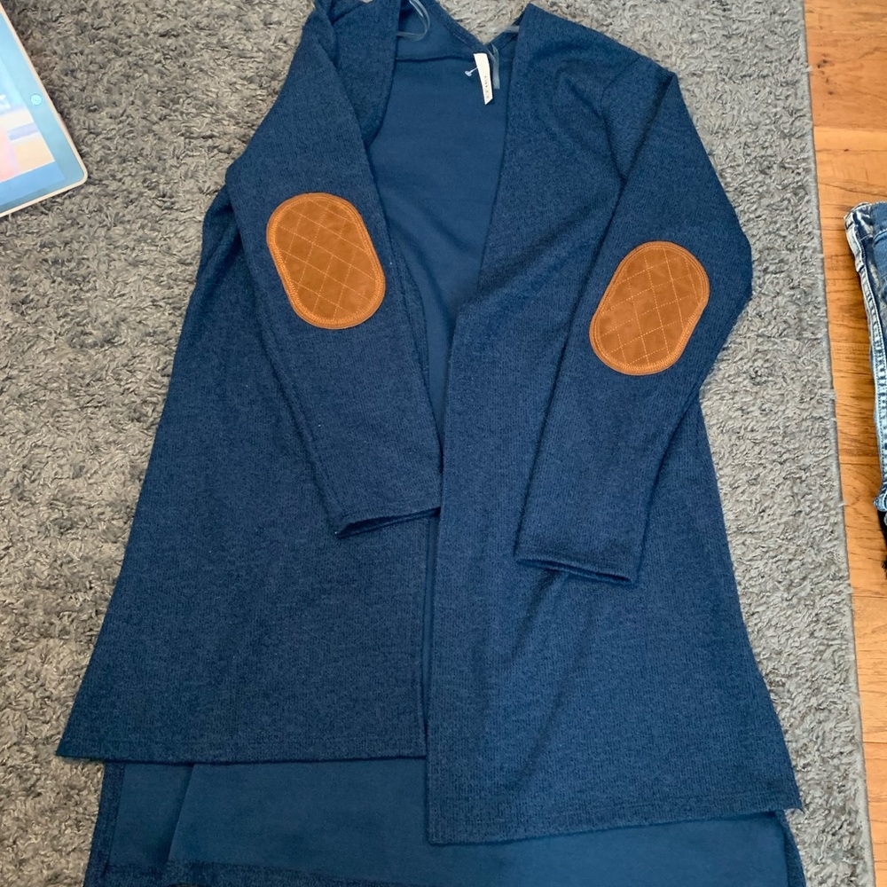 Navy Cardigan with CUTE elbow details